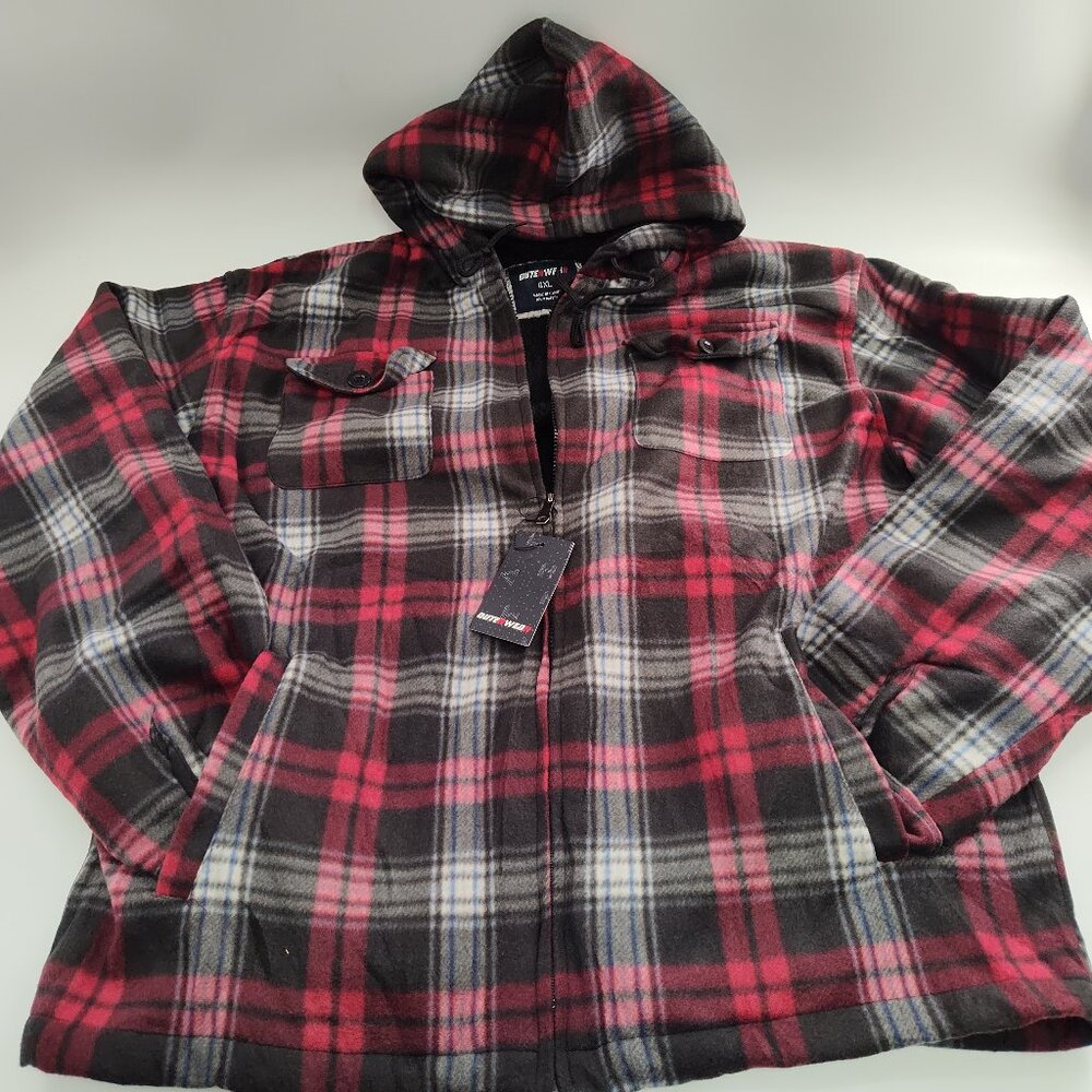 OuterWear Men's Hooded Full Zip Fleece Lined Hoodie Size 4XL           P#309@CMK